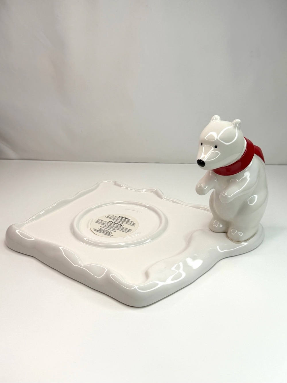 Bath & Body Works Holiday Village House Polar Bear Luminary Candle Holder Base
